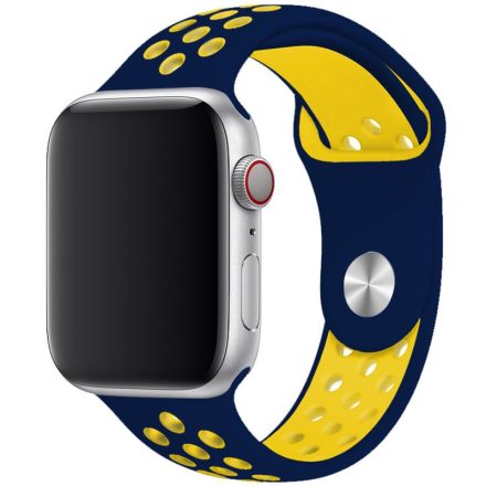 Apple Watch kék-sárga sport szilikon szíj 38/40/41mm