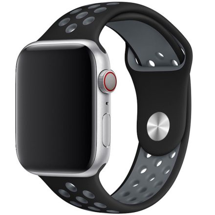 Apple Watch fekete-szürke sport szilikon szíj 38/40/41mm