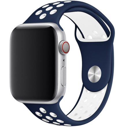 Apple Watch kék-fehér sport szilikon szíj 38/40/41mm