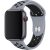 Apple Watch szürke-fekete sport szilikon szíj 38/40/41/42 (series10)mm