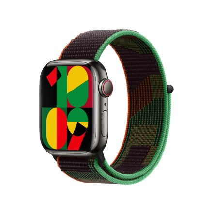 Apple Watch zöld-barna szövetszíj 38/40/41/42 (series10)mm