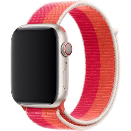 Apple Watch piros-hibiszkusz szövetszíj 42/44/45/46/49mm