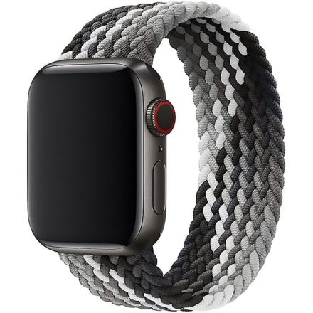 Apple Watch szürke-fekete fonott szíj M méret 42/44/45/46/49mm