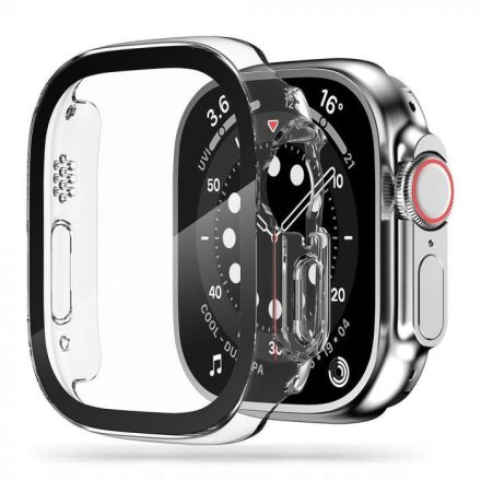 Apple Watch átlátszó védőtok edzett üveggel 49 mm