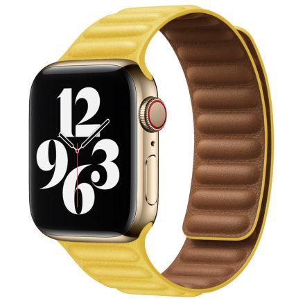 Apple Watch sárga bőr szíj 38/40/41mm